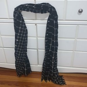 J crew scarf - black and white pattern